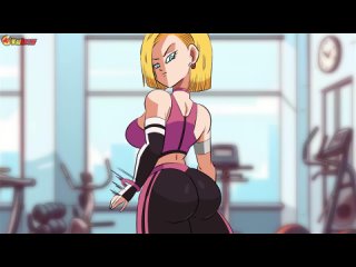 android 18 - in the gym; thicc; big ass; big butt; 3d sex porno hentai; (by @funsexydragonball | @thekaimaster07) [dragon ball]